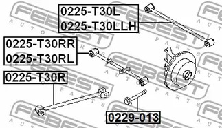 Фото 1 0225-T30RR FEBEST Рычаг независимой подвески колеса, подвеска колеса