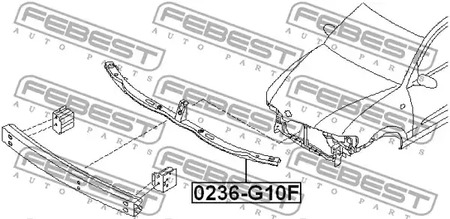 Фото 1 0236-G10F FEBEST Усилитель бампера