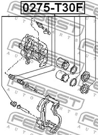 Фото 1 0275-T30F FEBEST Ремкомплект, тормозной суппорт