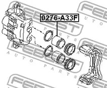 Фото 1 0276-A33F FEBEST Поршень тормозного суппорта