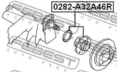 Фото 1 0282-A32A46R FEBEST Ступица колеса задний