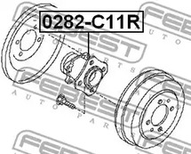 Фото 1 0282-C11R FEBEST Ступица колеса