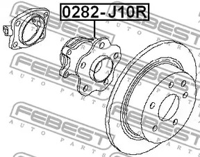 Фото 1 0282-J10R FEBEST Ступица колеса