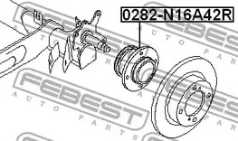 Фото 1 0282-N16A42R FEBEST Ступица колеса