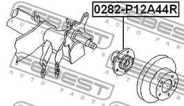 Фото 1 0282-P12A44R FEBEST Ступица колеса