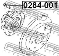 Фото 1 0284-001 FEBEST Шпилька колеса