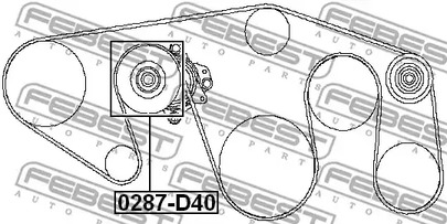 Фото 1 0287-D40 FEBEST Ролик приводного ремня