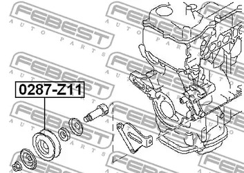 Фото 1 0287-Z11 FEBEST Ролик приводного ремня