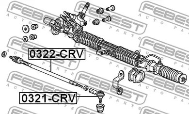 Фото 1 0321-CRV FEBEST Наконечник тяги рулевой левый