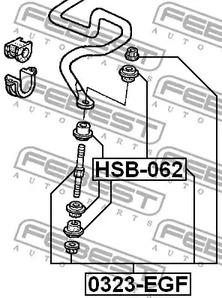 Фото 1 0323-EGF FEBEST Стойка стабилизатора подвески левый