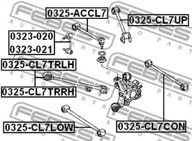 Фото 1 0325-CL7CON FEBEST Рычаг независимой подвески колеса, подвеска колеса