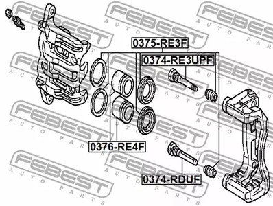 Фото 1 0375-RE3F FEBEST Ремкомплект, тормозной суппорт