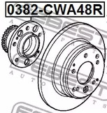 Фото 1 0382-CWA48R FEBEST Ступица задняя