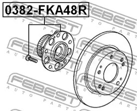 Фото 1 0382-FKA48R FEBEST Ступица задняя