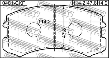 Фото 1 0401-CKF FEBEST Колодка тормозная дисковая комплект передний
