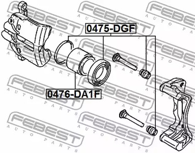 Фото 1 0475-DGF FEBEST Ремкомплект, тормозной суппорт