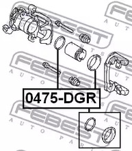 Фото 1 0475-DGR FEBEST Ремкомплект тормозного суппорта