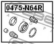 Фото 1 0475-N64R FEBEST Ремкомплект тормозного суппорта
