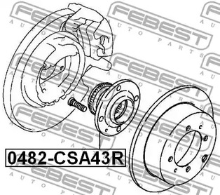 Фото 1 0482-CSA43R FEBEST Ступица колеса