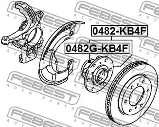 Фото 1 0482G-KB4F FEBEST Ступица колеса
