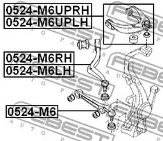 Фото 1 0524-M6 FEBEST Рычаг независимой подвески колеса, подвеска колеса