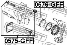 Фото 1 0575-GFF FEBEST Ремкомплект тормозного суппорта
