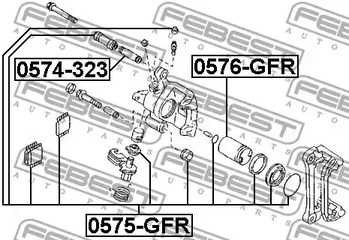 Фото 1 0575-GFR FEBEST Ремкомплект, тормозной суппорт