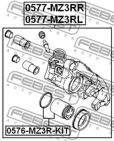Фото 1 0576-MZ3R-KIT FEBEST Ремкомплект, тормозной суппорт