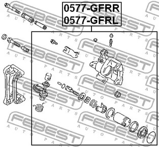 Фото 1 0577-GFRL FEBEST Тормозной суппорт
