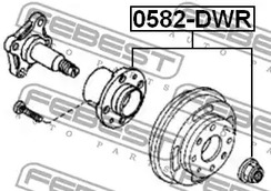 Фото 1 0582-DWR FEBEST Ступица в сборе с подшипником