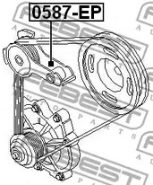 Фото 1 0587-EP FEBEST Натяжитель приводного ремня
