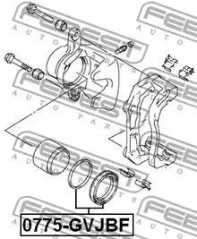 Фото 1 0775-GVJBF FEBEST Ремкомплект тормозного суппорта