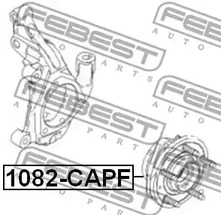 Фото 1 1082-CAPF FEBEST Ступица в сборе с подшипником