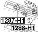 Фото 1 1287-H1 FEBEST Ролик промежуточный ремня ГРМ