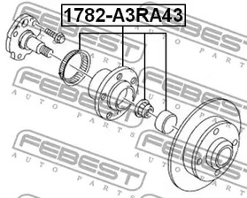Фото 1 1782-A3RA43 FEBEST Ступица колеса