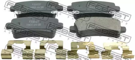 Комплект тормозных колодок дискового тормоза FEBEST 1801-INSR