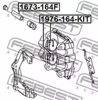 Фото 1 1976-164F-KIT FEBEST Ремкомплект тормозного суппорта