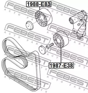 Фото 1 1988-E83 FEBEST Ролик ремня приводного