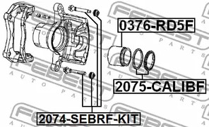 Фото 1 2075-CALIBF FEBEST Ремкомплект тормозного суппорта