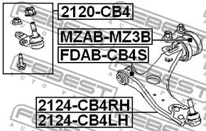 Фото 1 2124-CB4LH FEBEST Рычаг подвески