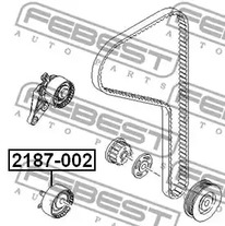 Фото 1 2187-002 FEBEST Ролик приводного ремня