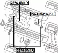 Фото 1 2375-5M1R FEBEST Ремкомплект тормозного суппорта