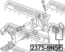 Фото 1 2375-9N5F FEBEST Ремкомплект тормозного суппорта
