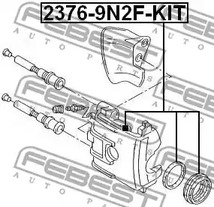 Фото 1 2376-9N2F-KIT FEBEST Поршень суппорта тормозного