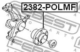 Фото 1 2382-POLMF FEBEST Ступица колеса