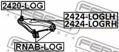 Фото 1 2420-LOG FEBEST Шарнир независимой подвески / поворотного рычага