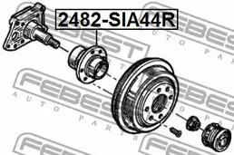 Фото 1 2482-SIA44R FEBEST Ступица