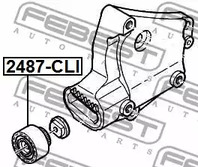 Фото 1 2487-CLI FEBEST Натяжной ролик, поликлиновой ремень
