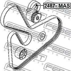 Фото 1 2487-MAS FEBEST Ролик приводного ремня