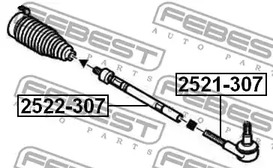 Фото 1 2521-307 FEBEST Наконечник рулевой тяги